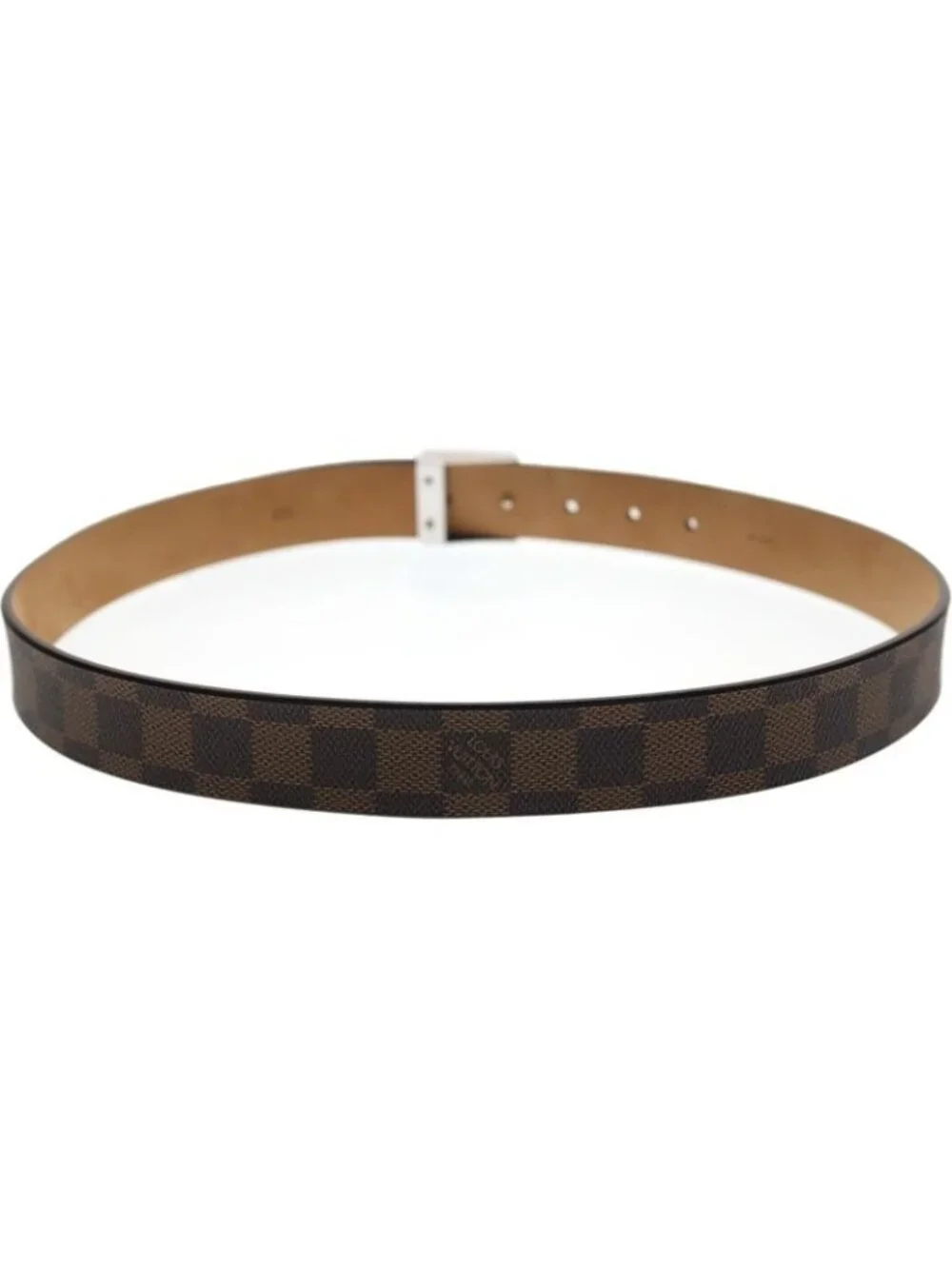 Louis Vuitton Damier Ceinture Carre Belt Brown Silver - Picture 2 of 6